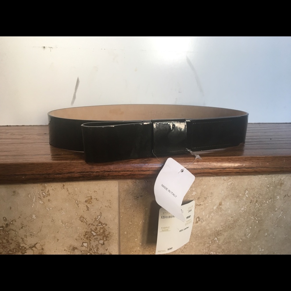 Helios and Luna patented leather belt NWT